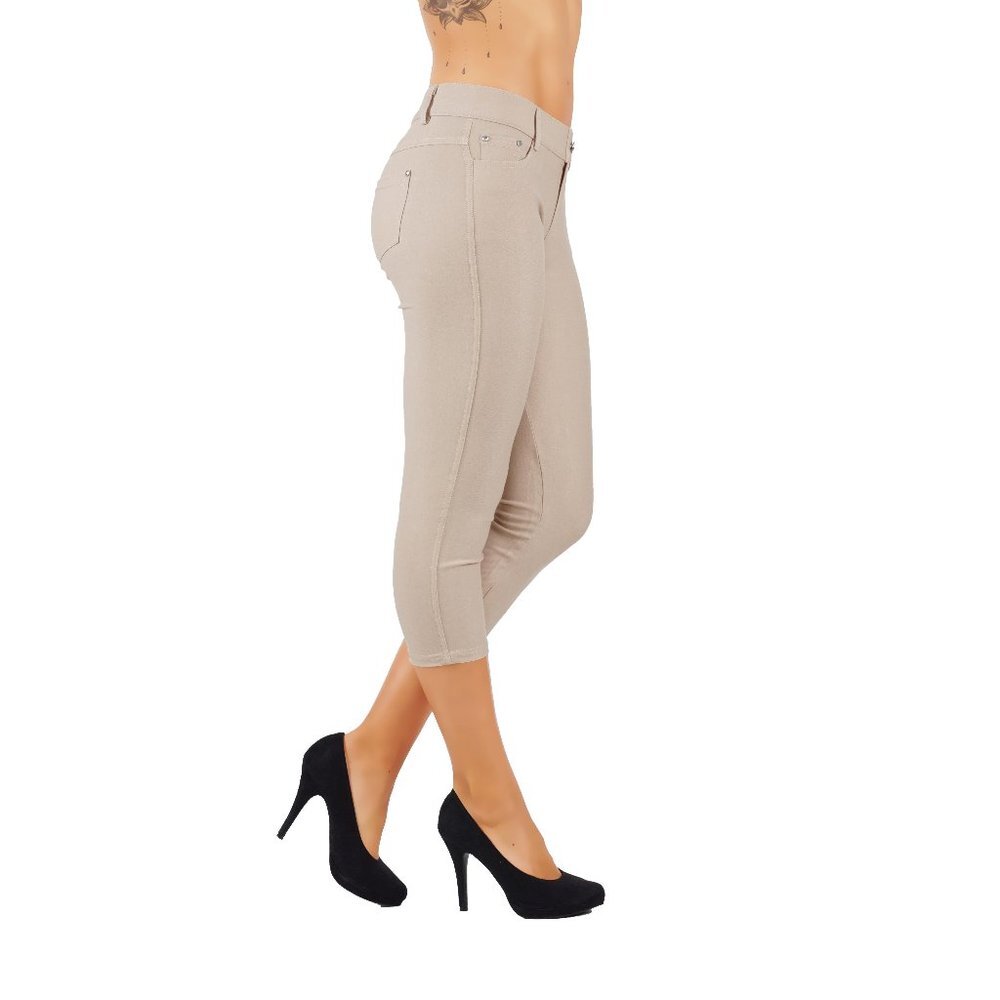 Jean Look Jeggings Slim Fit Pull Up Pants